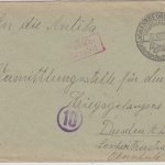 All.Bes. - Johanngeorgenstadt 1946, Gebühr bezahlt Ra2 a. Brief n. Dresden