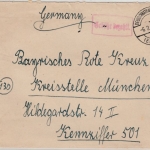 All.Bes. - Deutschkatharinenberg 6.2.45, Gebühr bezahlt Ra1 a. Brief n. München