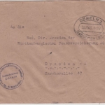 All.Bes. - Döbeln 1 23.10.45 Gebühr bezahlt, Tagesstpl. a. Brief n. Dresden