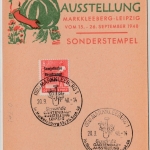 SBZ - Markkleeberg Gartenbau-Ausst. 1948, SST a. Sonderkarte