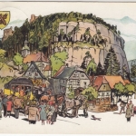 DDR - Oybin 1956, Postkutschen-Post, Sonderkarte m. Handwerbestpl.