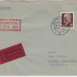 DDR - Sangerhausen 1968, Selbstbucher-R-Zettel, Eil-Einschreibebrief n. Stollham