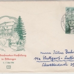 Saar - 15 Pfg. Hilbringen 1956, Poststelle I handwerbestpl. a. Schmuck-FDC n.