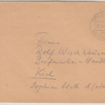 AM-Post - Bredenbek ü. Rendsburg 22.11.45, Poststelle I a. Brief n. Kiel