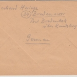 AM-Post - Bredenbek ü. Rendsburg 22.11.45, Poststelle I a. Brief n. Kiel