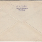BRD - 20 Pfg. Wofa'55, Randstck. m. Passerkreuz, Brief Hörne ü. Stade 1956 n.