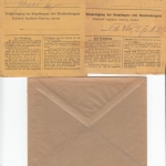 Bayern - Birnbach 1918/19, 2 Paketkarten + 1 Geschäftspapiere