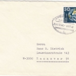 DDR - Leipzig - Hannover Bahnpost Zug 1446, Brief n. Hannover 1990, VGO-Tarif