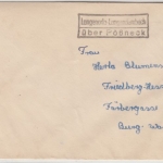 DDR - Langenorla-Langendembach ü. Pößneck, Landpost-Ra2 Brief 1961 n. Friedberg