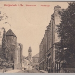 Sachsen - Großenhain Klosterruine u. Poststraße, sw-AK gelaufen 1921