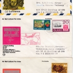 Island - 39 (!) Luftpostbriefe 1973/76, meist 1st-Flüge/interssante Zuleitungen