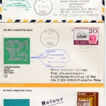 Island - 39 (!) Luftpostbriefe 1973/76, meist 1st-Flüge/interssante Zuleitungen