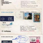 Island - 39 (!) Luftpostbriefe 1973/76, meist 1st-Flüge/interssante Zuleitungen