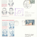 Berlin - Garmisch 1965, Raumfahrttagung, 4 versch. Bausteinkarten/Privat-GA