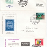 BRD - Tag d. Aerophilatelie 3 versch. Sonderkarten Stuttgart/Düsseldorf/FFM 1966