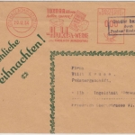 BRD - Haslach 1954, 000 Pfg. AFS "Hukla" + Gebühr bezahlt Ra3 a. Drucksache n.