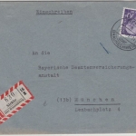 BRD - Sickte ü. Braunschweig, Poststelle I, Einschreibebrief n. München 1959