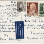 Berlin - 10 Pfg. Menzel u.a., Lupo-Karte/FDC Berlin - Düsseldorf 23.12.52