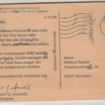 BRD - 70 Pfg. SWK, Holz-Postkarte/Infopost Bensheim - Kronach 1999