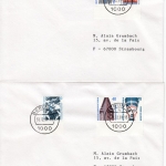 Berlin - Sehenswürdigkeiten, Bogenmarken, alle Werte/9 Belege LETZTTAG 31.12.91