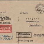 DR - Bad Mergentheim 1935, Zustellurkunde/Frei d. Ablösung n. Laudenbach