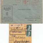 DR/BRD - Cuxhaven, 7 Heimatbelege (AFS, Paketkarte, Schiffspost etc.)1922/87