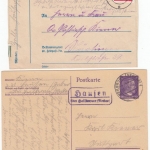 DR - Hausen ü. Heilbronn, Landpost-Ra2 a. GA-Karte bzw. Brief 1943