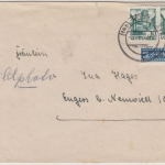 FZ/Württ. - 2x10 Pfg. Freimarke + Wohnungsbauabgabe Brief Rottweil - Engers 1949
