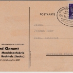 DR - Chemnitz-Weipert-Komotau Zug1423 - 1943 Bahnpost Karte Buchholz - Wertingen