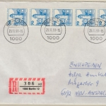 Berlin - 70 Pfg. B&S, 5er-Streifen Einschreibebrief Berlin 12 - Neu-Anspach 1991