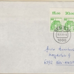 Berlin - 50 Pfg. B&S, Paar/Oberrand, Brief Berlin 12 - Neu-Anspach 1991