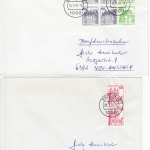 Berlin - Burgen & Schlösser, 10 Belege mit Berlin-Abstempelungen 1991