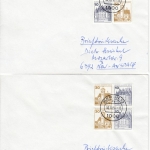 Berlin - Burgen & Schlösser, 10 Belege mit Berlin-Abstempelungen 1991