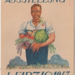 Sachsen - Markkleeberg 1947, Gartenbau-Ausstellung Leipzig farb. Sonderkarte+SST