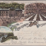 Sachsen-Anhalt - Bad Weissenfels, Etablissement, farb. Mehrbild-Litho gelaufen