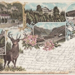 Sachsen-Anhalt - Bodethal, farb. Mehrbild-Litho, gelaufen Thale 1899