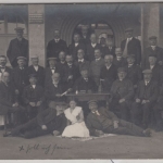Sachsen - Lauter, Militärvereins-Erholungsheim/Gruppenaufnahme sw-Fotokarte 1913