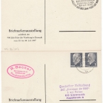 DDR - 5+5 Pfg. Ulbricht, 2 versch. Privat-GA-Karten Eisenach Briefmarken-Ausst.