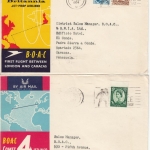 BOAC - 5 Firstflight/1st-Flug - Belege 1958/1971