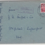 BRD - 2(20b) Ackenhausen ü. Seesen, Landpost-Ra2 a. Brief n. Michelau 1958