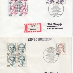 BRD - Frauen d. dt. Geschichte, Ausgaben 1986-1992 a. 15 Ersttagsbriefen