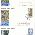 Färöer - 8 Luftpostkarten m. versch. Frankaturen, gelaufen 1987/88