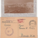 DR/All.Bes. - Rotenburg (Fulda), Gebürh bezahlt Zensurkarte 1945 + sw-Fotokarte