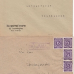 All.Bes. - (16) Landpoststellen ü. Gelnhausen, 6 verschiedene a. Briefen 1946