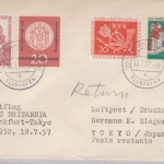 BRD - BOAC 1st-flight, Frankfurt - Tokyo 1957
