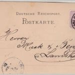 DR - Karlsruhe 2a 21.1.85, Klaukestempel a. Karte n. Landstuhl