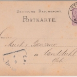 DR - Ottweiler 5.3.80, nachv. preuss. K2 a. 5 Pfg. GA-Karte n. Landstuhl
