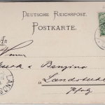DR - Beckingen (Saar) 1895, Firmenkarte n. Landstuhl