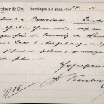 DR - Beckingen (Saar) 1895, Firmenkarte n. Landstuhl