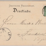 DR - Beckingen (Saar) 1889, Drucksachenkarte n. Landstuhl